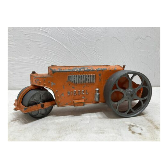 Vintage Hubley ToyTractor Diesel Roller Compactor Builder w Steering #480 {1}