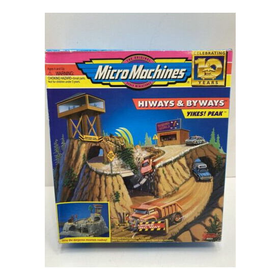 Micro Machines Highways and Byways Yikes! Peak Playset with box - Missing pieces {1}