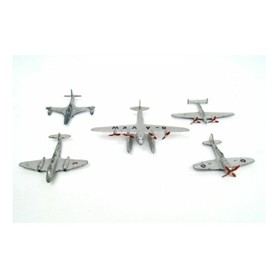 Set of 5 Meccano Ltd DINKY TOYS Diecast Fighter Planes Shooting Star Meteor Etc. {1}