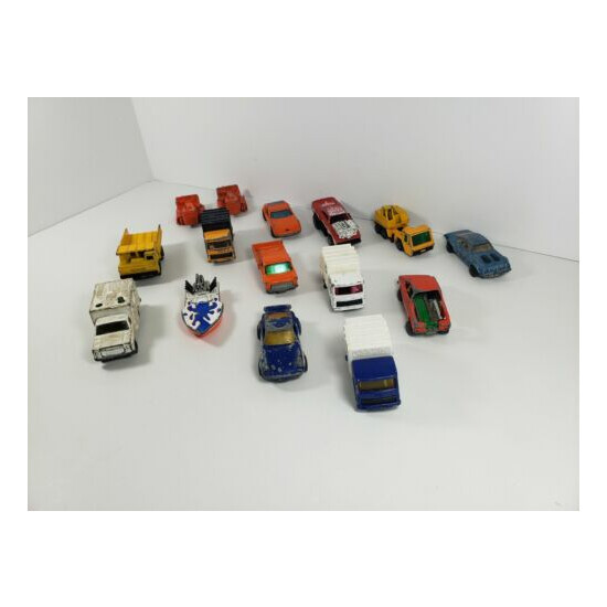 15 Assorted 1970s Matchbox Cars and Vehicles of Varying Years and Conditions {4}