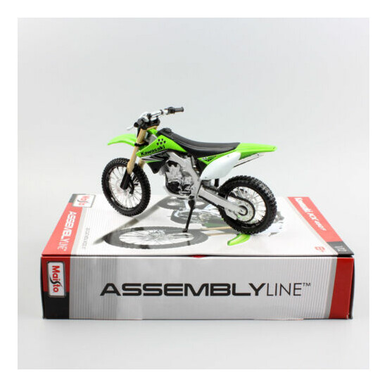 Maisto Assembly 1:12 Kawasaki KX450F dirt motocross Motorcycle model DIY bike {7}