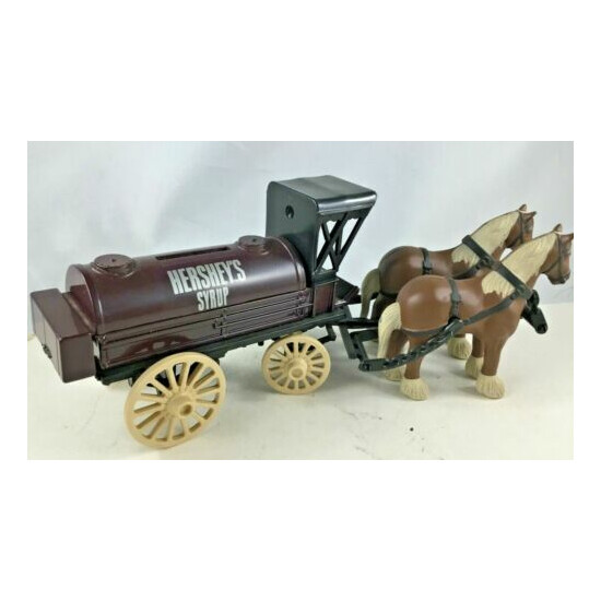 Hershey's Syrup Horse & Delivery Wagon Locking Coin Bank Vintage 1991 New  {5}