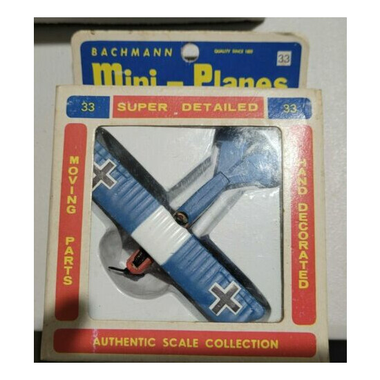 Bachmann Blue Fokker D-Vll Vintage Mini Planes Model in Original box. #8333 {1}
