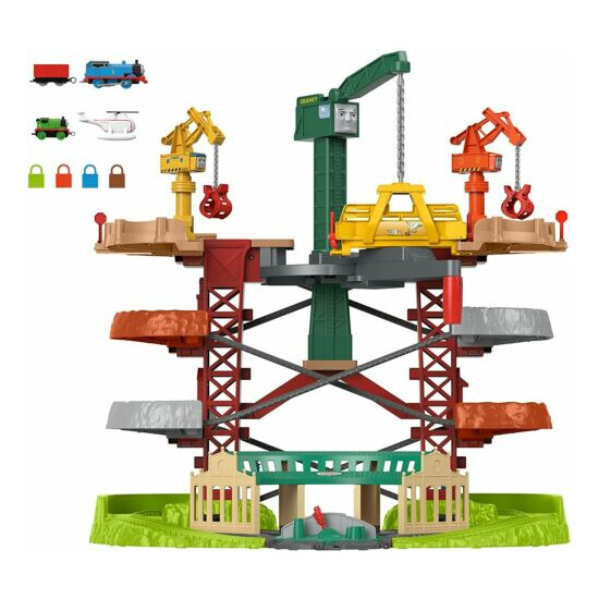 Thomas and Friends Trains and Cranes Super Tower Motorized Playset Brand New Toy {1}