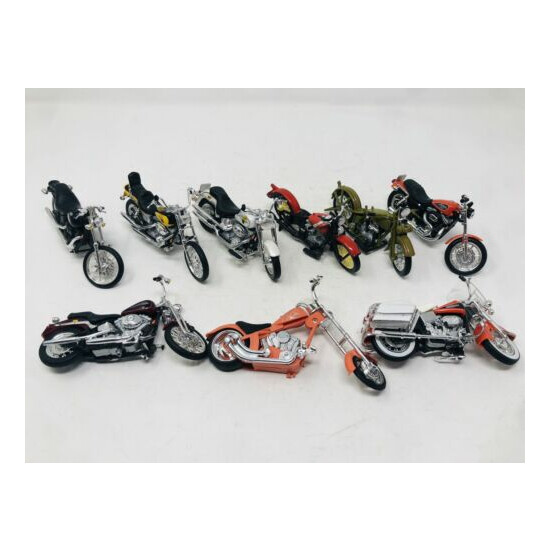 Harley Davidson Maisto Motorcycles Figurines Mixed Lot of 9 {1}