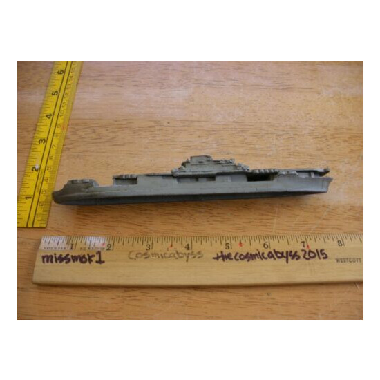 lead aircraft carrier ship 1940s VINTAGE 8" {7}