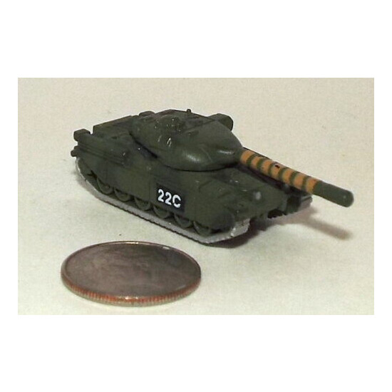 Very Small Micro Machine Plastic British Chieftain Tank marked 22C {1}