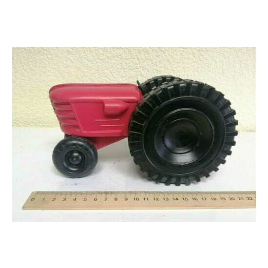 Vintage USSR Blow Plastic Toy Tractor Soviet Toy. Rare!!! {6}