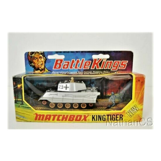 Vintage Matchbox Battle Kings KING TIGER TANK K-104 Mint In Box {1}