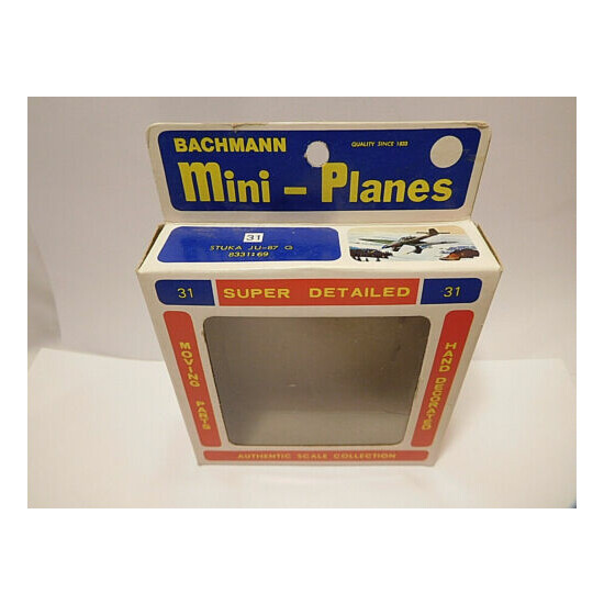 Bachmann Mini Planes #31 Stuka JU-87 No.8331 1/160 Scale EMPTY Box ONLY No Model {1}