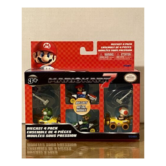 Dream Tomica Tomy Nintendo Mario Kart 7 Luigi Mario Toad Yoshi Diecast Car Set {1}