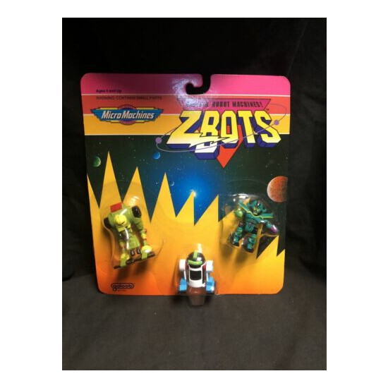 Zbots Micro Machines Mentor Tiddo Blastor 3 Pack Galoob 1992 {1}