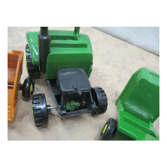 John Deere Toy Lot D Green Tractor Farmer Horse Hay Bails Fence Farm Play  {4}