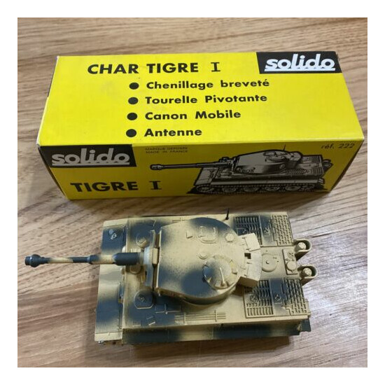 Solido diecast tank Char Tigre I 222 new in box dated 12/1969 France {1}