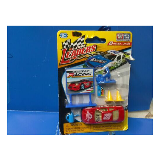 Lap Leaders toy NASCAR car and pit crew accessories {1}