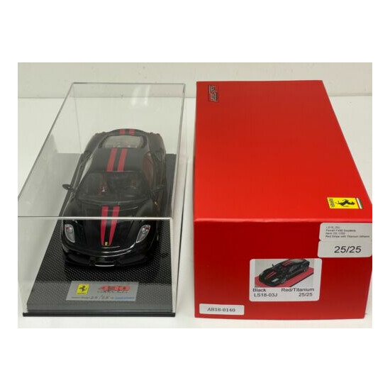 1/18 Looksmart Ferrari F430 Scuderia DS Black Red Stripe Titanium Wheels #25/25 {8}
