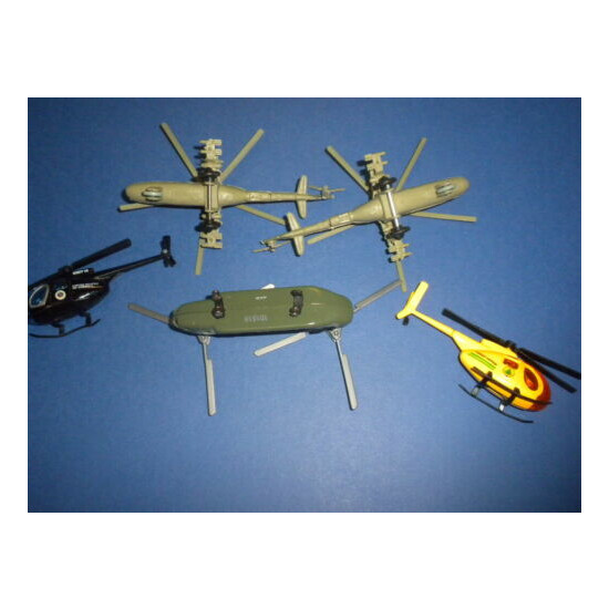 5 HELICOPTERS PLANES AIRCRAFT MILITARY AIR FORCE diecast/metal/plastic lot #2 {10}