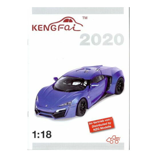 Kengfai Prospekt 2020, im Vertrieb von NZG, 1:18 Modelle, Audi RS7, Honda, ... {1}