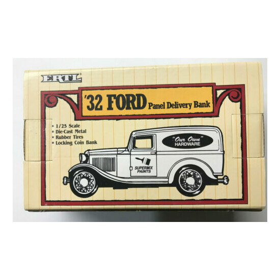 Vintage 1993 Ertl '32 Ford Panel Delivery Bank "Our Own" Hardware NIB {2}