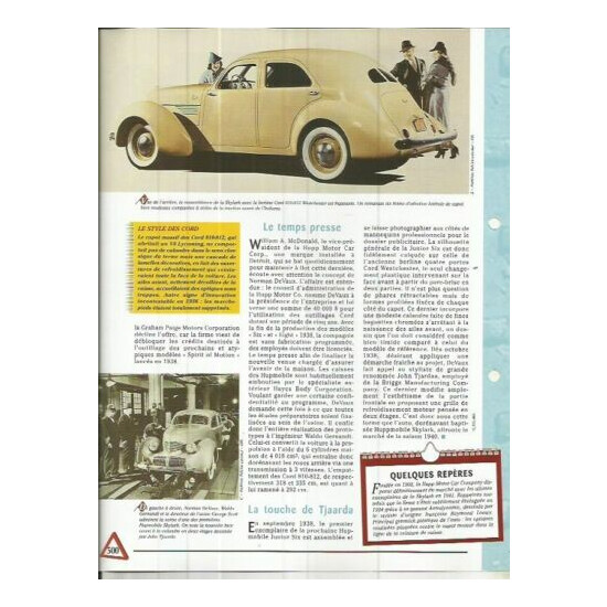Automobile spec sheet - the 1938 hupmobile skylark  {2}