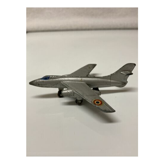 Dinky Toys Airplane Vautour Jet Fighter No.60B Silver Made in France Meccano {2}
