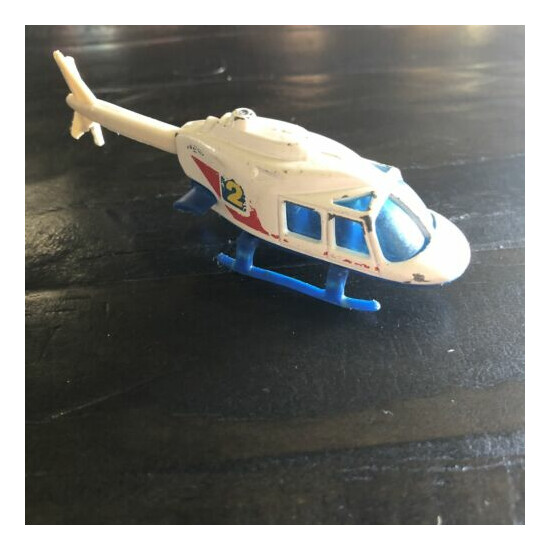 1989 Mattel Hot Wheels NewsChopper 2 Helicopter Retractable Tail End {2}