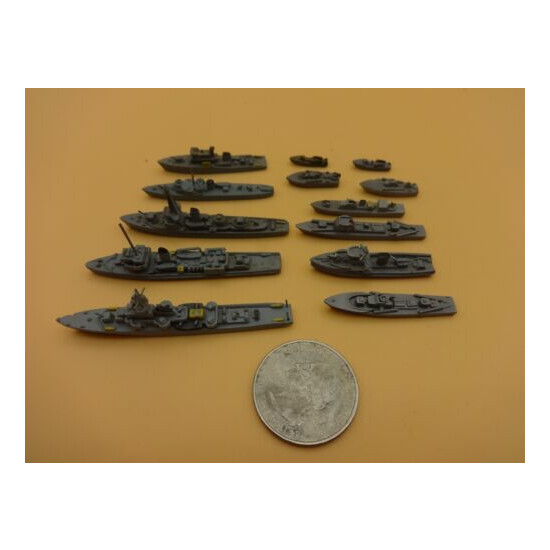 Vintage German 13 diff. Metal / Lead German Navy Warships - Loose & Nice {1}