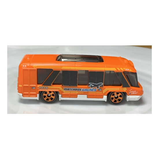 Matchbox Adventure City Swift Shuttle Orange 1/64 Diecast Loose Bus {1}