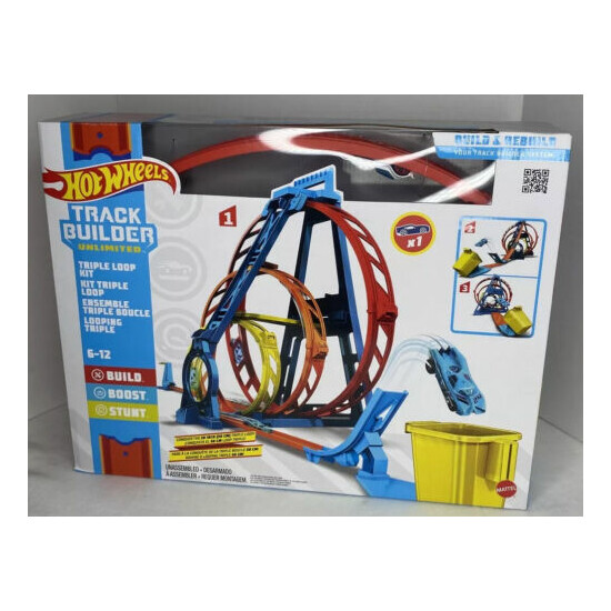 Hot Wheels Track Builder Unlimited Triple Loop Kit, Multi Color GLC96 Mattel {1}