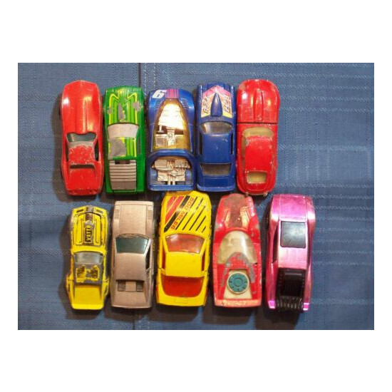 TOY CARS LOT 10 BLUE Z28, 6; YELLOW: VETTE KIDCO, 500 MILES 9; SILVER TURBO 308  {1}