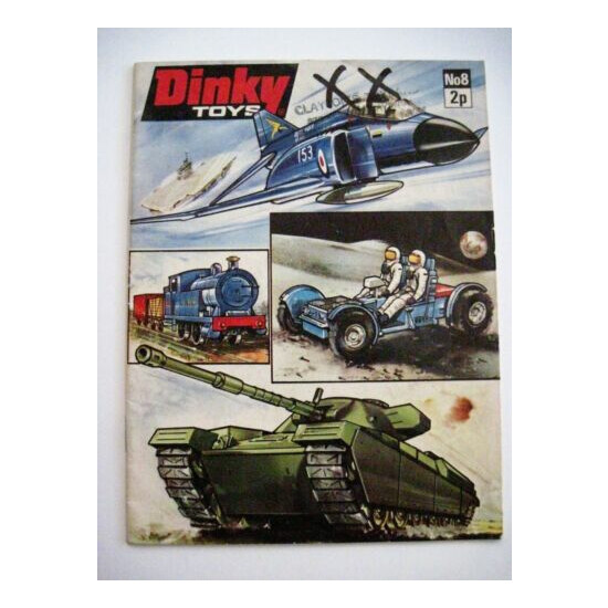 Vintage "Dinky Toys" Catalog w Colored Pictures of Tanks, Jets, Space Vehicles * {1}