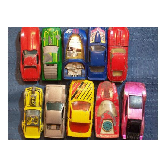 TOY CARS LOT 10 BLUE Z28, 6; YELLOW: VETTE KIDCO, 500 MILES 9; SILVER TURBO 308  {2}