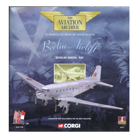 1:144 SCALE DIECAST METAL 'BERLIN AIRLIFT' RAF DOUGLAS DAKOTA by CORGI (M-15110) {1}