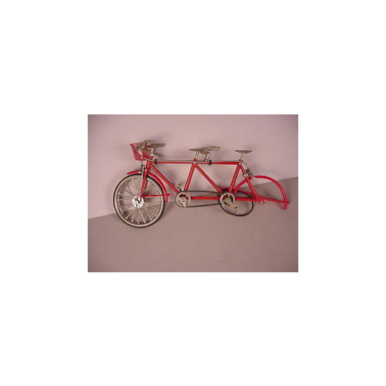 Vintage Tandem Bicycle Bike Toy cast metal & plastic , replica model incomplete {1}
