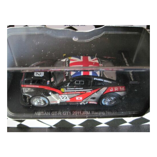 Two Ebbro Nissan GT-Rs GT1 2011 JRM Racing #22,#23 (Black) 1/43 scale {5}