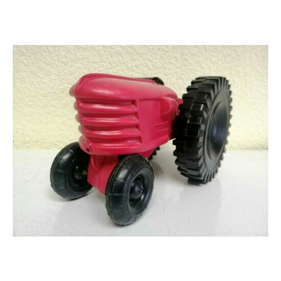 Vintage USSR Blow Plastic Toy Tractor Soviet Toy. Rare!!! {8}