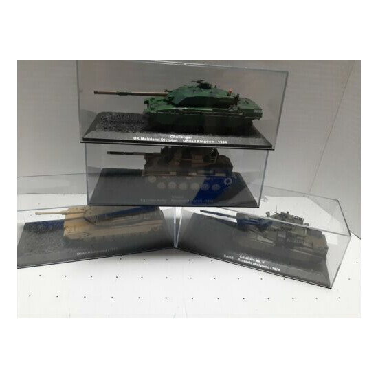 4 Diecast Tanks From Atlas Edtions Diecast Collection New {1}