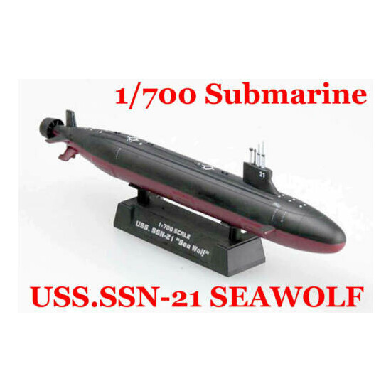 Easy Model 1/700 USS.SSN-21 SEAWOLF Submarine Plastic Model #37302 {1}