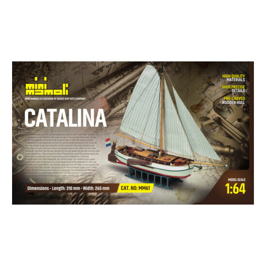 CATALINA (Series Mini Mamoli) Ship IN Wood 1:64 Wooden Ship Model Kit Mamoli {2}