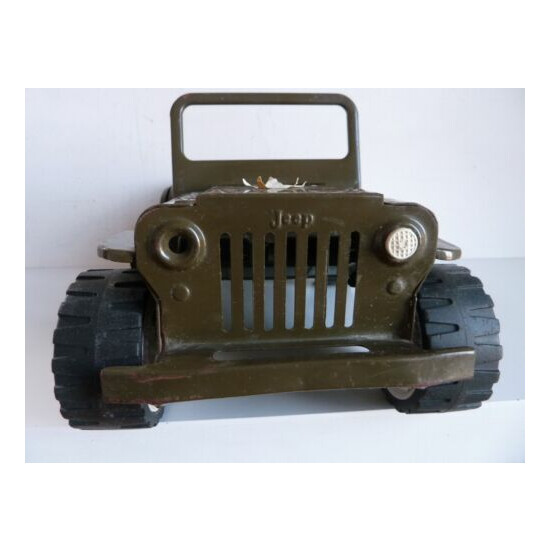 Tonka g-452-8 jeep willys us army 3 star general 26,5cm 10,5" tin toy tole  {3}