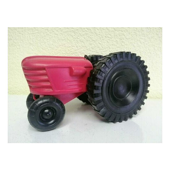 Vintage USSR Blow Plastic Toy Tractor Soviet Toy. Rare!!! {2}