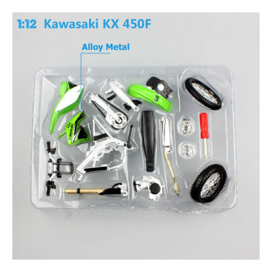 Maisto Assembly 1:12 Kawasaki KX450F dirt motocross Motorcycle model DIY bike {4}