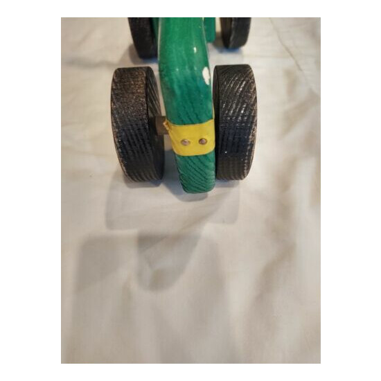 John Deere Moline Ill Trade Mark Wood Push Pull Tractor Toddler Vintage  {6}