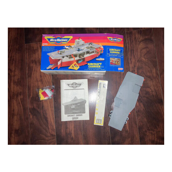 Vintage Micro Machines Aircraft Carrier Plane Ship Playset 1988 Box Complete {1}