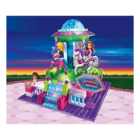 Cra-Z-Art Lite Brix Carousel Building Playset Spins Music Children Kid Toy Gift {3}