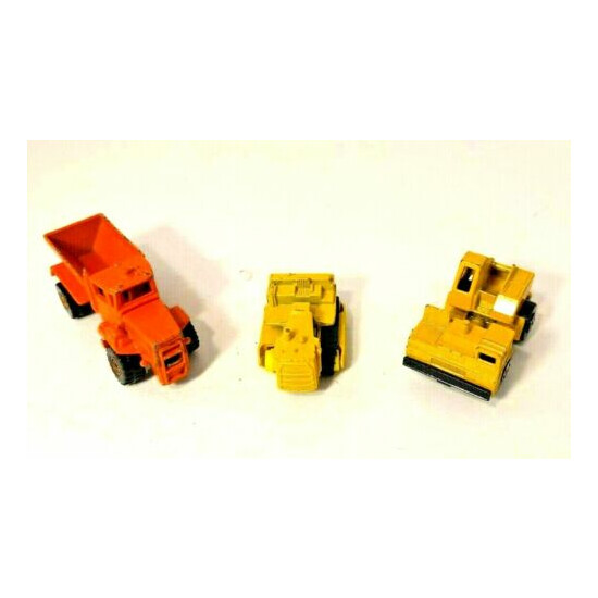 Lot 6 Vtg Hot Wheels Matchbox Car Yellow Earth Mover Bulldozer Dump Truck Loader {8}