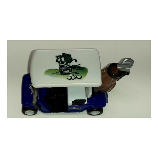  Toy Golf Cart with Clubs Gator Alligator Wind-Up Miniature Plastic Model  {1}