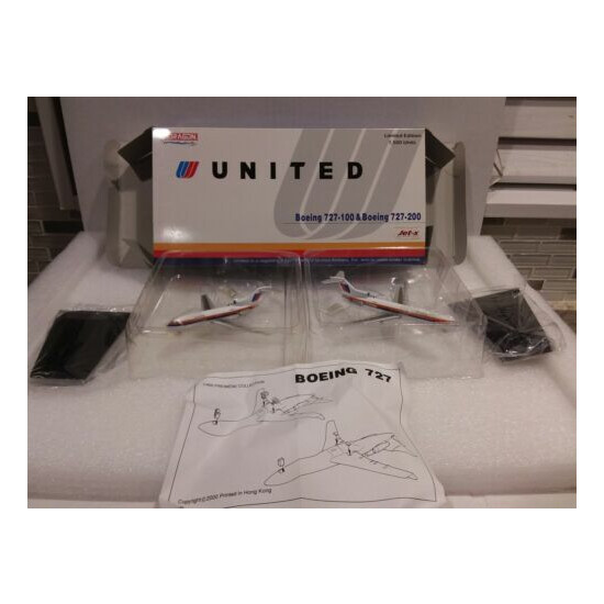 United Airlines Boeing 727 "Saul Bass" 2 Plane Set by Jet-X **1of ONLY 1500** {1}