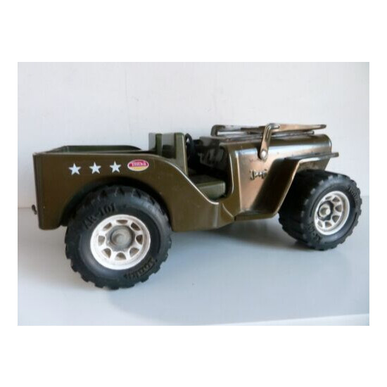 Tonka g-452-8 jeep willys us army 3 star general 26,5cm 10,5" tin toy tole  {6}