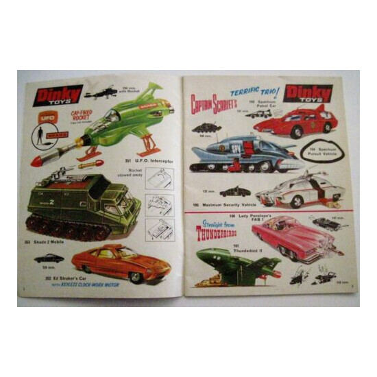 Vintage "Dinky Toys" Catalog w Colored Pictures of Tanks, Jets, Space Vehicles * {2}